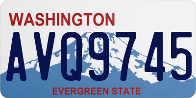 WA license plate AVQ9745