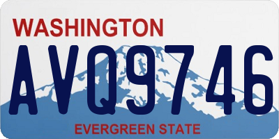 WA license plate AVQ9746
