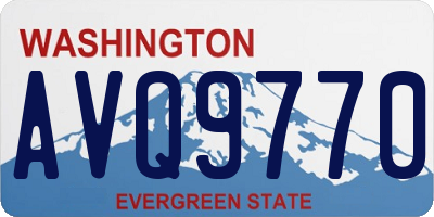 WA license plate AVQ9770