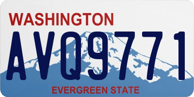 WA license plate AVQ9771