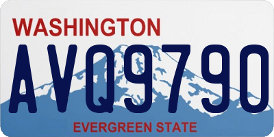WA license plate AVQ9790