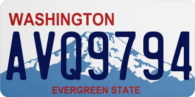 WA license plate AVQ9794