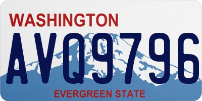 WA license plate AVQ9796