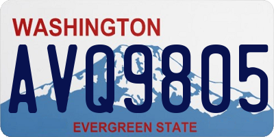 WA license plate AVQ9805