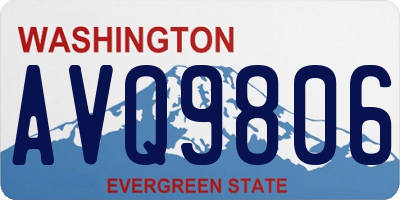 WA license plate AVQ9806