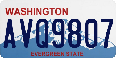 WA license plate AVQ9807