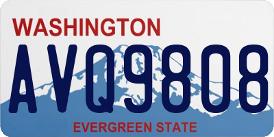 WA license plate AVQ9808