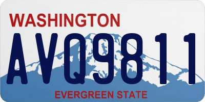 WA license plate AVQ9811