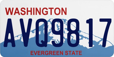 WA license plate AVQ9817