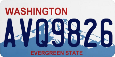 WA license plate AVQ9826