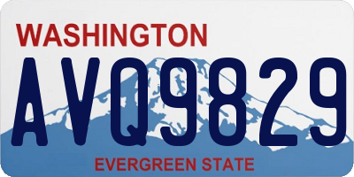 WA license plate AVQ9829
