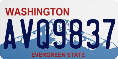WA license plate AVQ9837