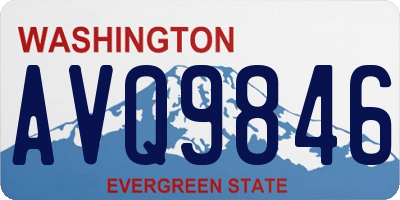 WA license plate AVQ9846