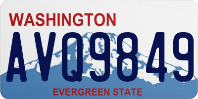 WA license plate AVQ9849