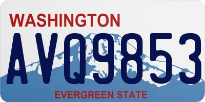 WA license plate AVQ9853