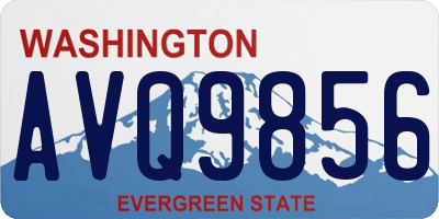 WA license plate AVQ9856