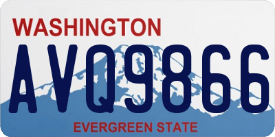 WA license plate AVQ9866