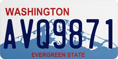 WA license plate AVQ9871