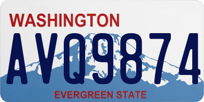 WA license plate AVQ9874