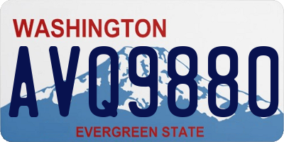 WA license plate AVQ9880