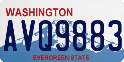 WA license plate AVQ9883