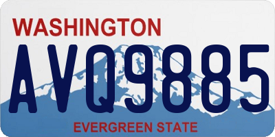 WA license plate AVQ9885