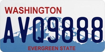 WA license plate AVQ9888