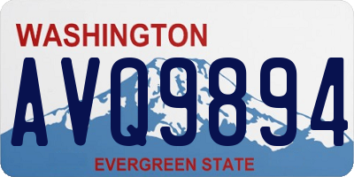 WA license plate AVQ9894