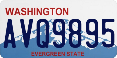 WA license plate AVQ9895