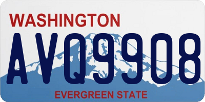 WA license plate AVQ9908