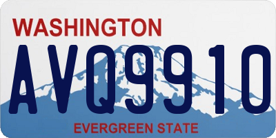 WA license plate AVQ9910