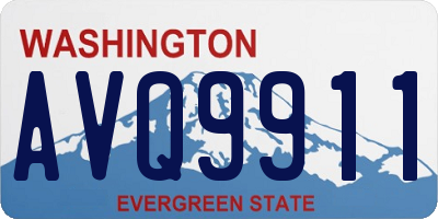 WA license plate AVQ9911