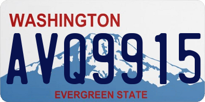 WA license plate AVQ9915