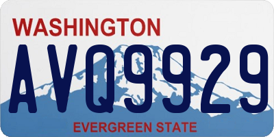 WA license plate AVQ9929