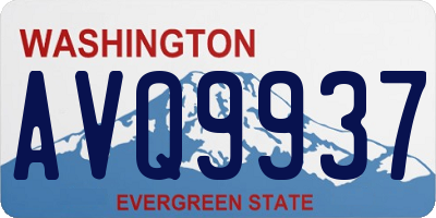 WA license plate AVQ9937