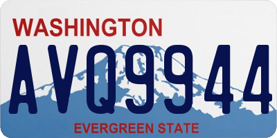 WA license plate AVQ9944