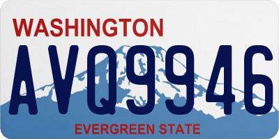WA license plate AVQ9946