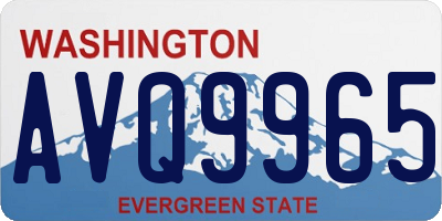 WA license plate AVQ9965