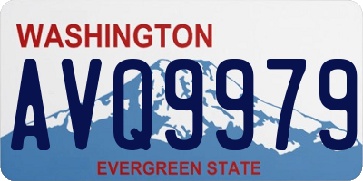 WA license plate AVQ9979