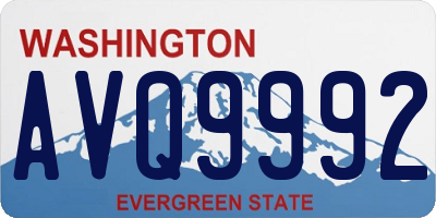 WA license plate AVQ9992