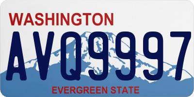WA license plate AVQ9997