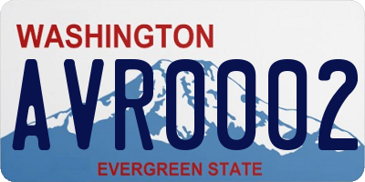 WA license plate AVR0002