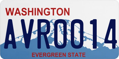 WA license plate AVR0014