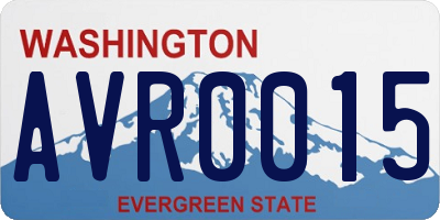 WA license plate AVR0015