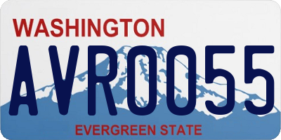 WA license plate AVR0055