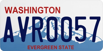 WA license plate AVR0057