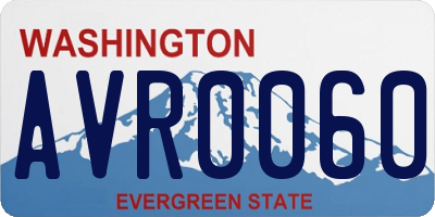 WA license plate AVR0060
