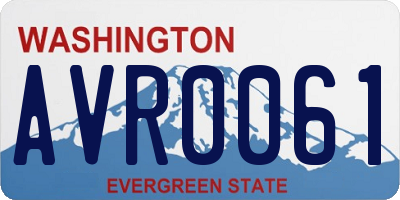 WA license plate AVR0061