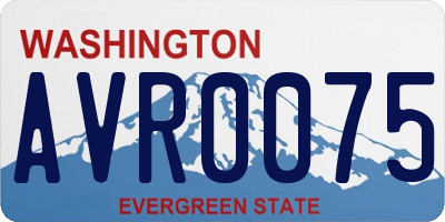 WA license plate AVR0075