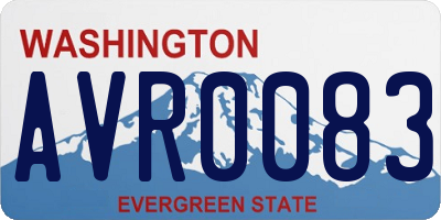 WA license plate AVR0083